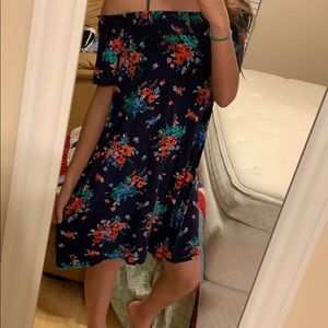 Stretchy, off the shoulder top flower dress